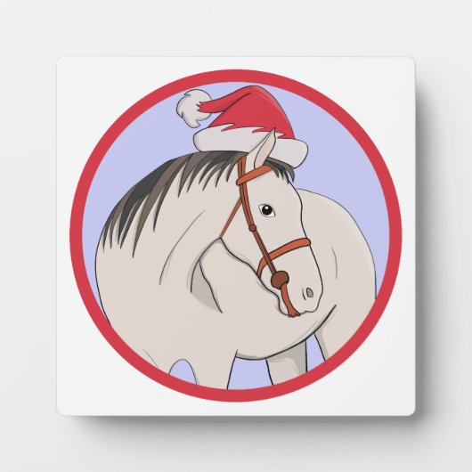 Frohe Weihnachtspferde Fotoplatte (Vorderseite)
