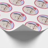 Frohe Weihnachtspferde Geschenkpapier (Ecke)