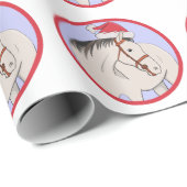 Frohe Weihnachtspferde Geschenkpapier (Rolleneckpunkt)
