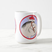 Frohe Weihnachtspferde Kaffeetasse (VorderseiteRechts)