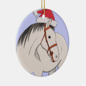 Frohe Weihnachtspferde Keramik Ornament (Rechts)