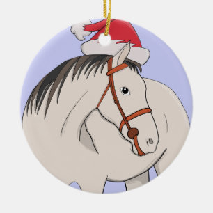 Frohe Weihnachtspferde Keramik Ornament