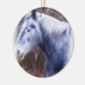 Frohe Weihnachtspferde Keramikornament (Links)