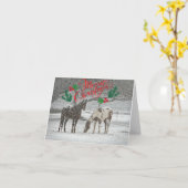 Frohe Weihnachtspferde Lover Karte (Gelbe Blume)