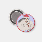 Frohe Weihnachtspferde Magnet (Vorderseite/Rückseite)