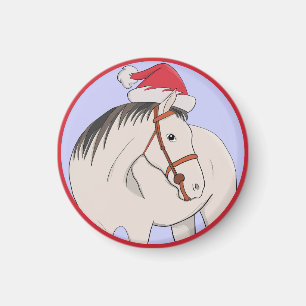 Frohe Weihnachtspferde Magnet