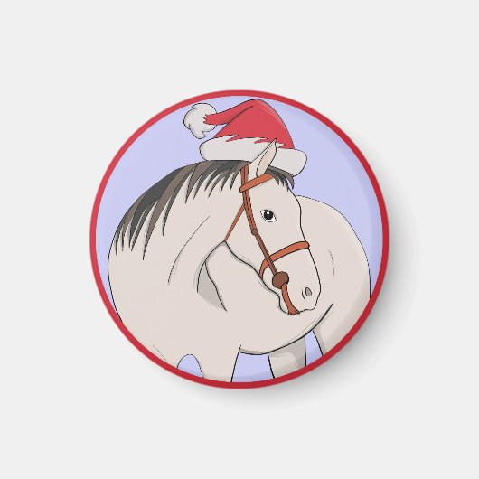 Frohe Weihnachtspferde Magnet (Vorne)