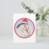 Frohe Weihnachtspferde Postkarte (Stehend Vorderseite)