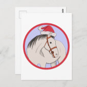 Frohe Weihnachtspferde Postkarte (Vorne/Hinten)