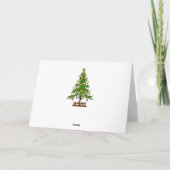 Frohe Weihnachtspferde Pulling Sleigh Card Feiertagskarte (Rückseite)