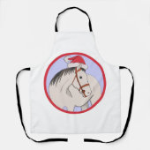 Frohe Weihnachtspferde Schürze (Vorderseite)