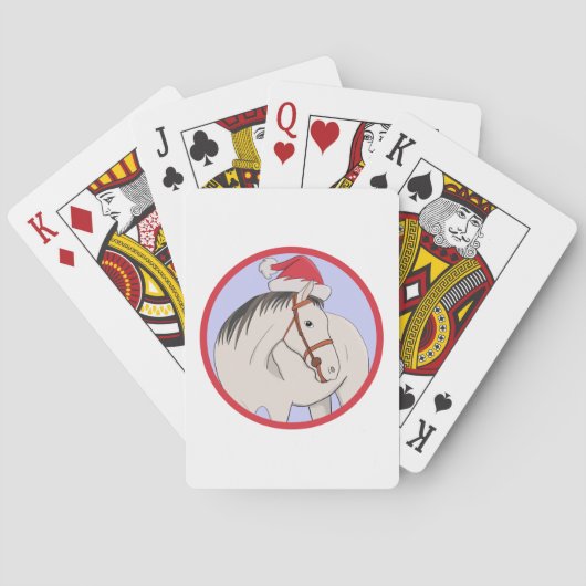 Frohe Weihnachtspferde Spielkarten (Rückseite)