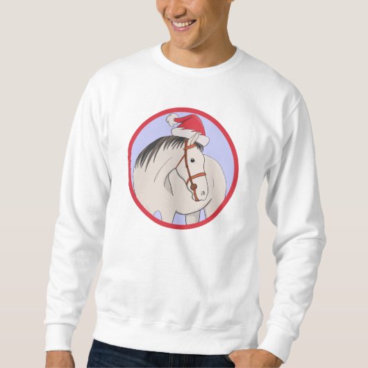 Frohe Weihnachtspferde Sweatshirt (Vorderseite)