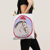 Frohe Weihnachtspferde Tasche (Von Nahem)