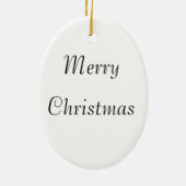 Frohe Weihnachtspferdenschmuck Keramik Ornament (Hinten)