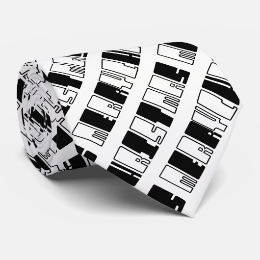 Frohe Weihnachtspiano Keys Typografie Schwarz-weiß Krawatte (Gerollt)