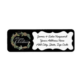 Frohe Weihnachtspine Cones Grüne Adresse Labels