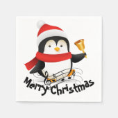 Frohe Weihnachtspinguin Serviette (Vorderseite)