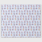 Frohe Weihnachtspinguine Geschenkpapier (Flach)