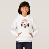 Frohe Weihnachtspinguine Hoodie (Vorne ganz)
