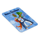 Frohe Weihnachtspinguine in Liebe unter Mistletoe Magnet (Rechte Seite)