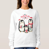Frohe Weihnachtspinguine Sweatshirt (Vorderseite)