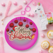 Frohe Weihnachtsplatte Pappteller (Party)