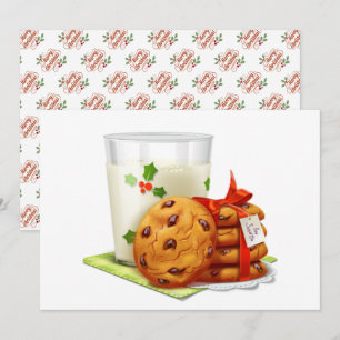 Frohe Weihnachtsplätzchen für den Weihnachtsmann Feiertagskarte