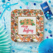 Frohe Weihnachtsplätzchen Pappteller (Party)