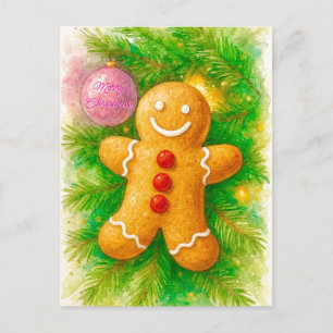 Frohe Weihnachtsplätzchen-Weihnachts-Postkarte Feiertagspostkarte