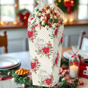 Frohe Weihnachtspoinsettias Geschenkschachtel