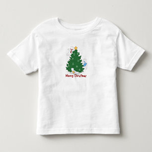 Frohe Weihnachtspolarbären dekorieren den Baum Kleinkind T-shirt
