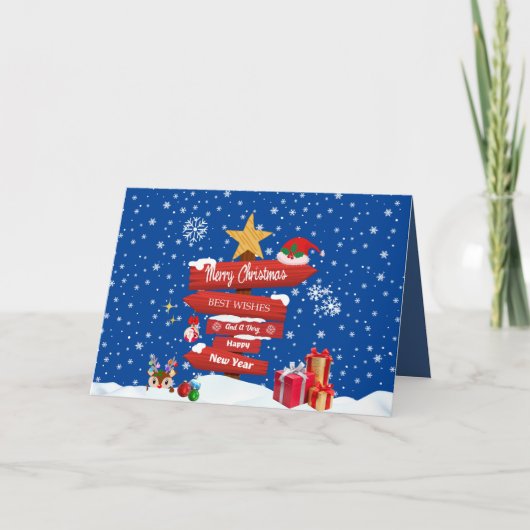 Frohe Weihnachtspole Dankeskarte (Vorderseite)