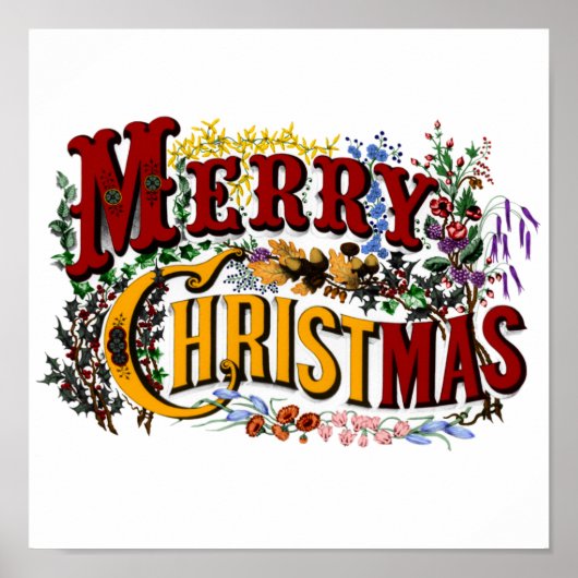 Frohe Weihnachtsposter Poster (Vorne)