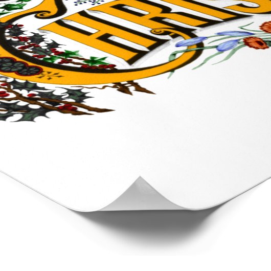 Frohe Weihnachtsposter Poster (Ecke)