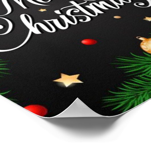 Frohe Weihnachtsposter Poster (Ecke)