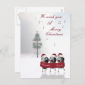 Frohe Weihnachtspostkarte Feiertagspostkarte (Vorne/Hinten)