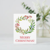 Frohe Weihnachtspostkarten Postkarte (Stehend Vorderseite)