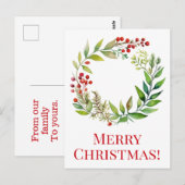 Frohe Weihnachtspostkarten Postkarte (Vorne/Hinten)