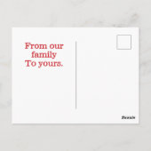 Frohe Weihnachtspostkarten Postkarte (Rückseite)