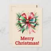 Frohe Weihnachtspostkarten Postkarte (Vorne/Hinten)