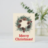 Frohe Weihnachtspostkarten Postkarte (Stehend Vorderseite)
