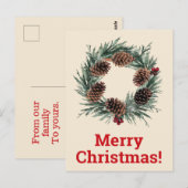 Frohe Weihnachtspostkarten Postkarte (Vorne/Hinten)