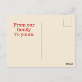 Frohe Weihnachtspostkarten Postkarte (Rückseite)
