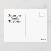 Frohe Weihnachtspostkarten Postkarte (Rückseite)
