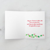 Frohe Weihnachtspriester Christlich Religiös Karte (Innenseite)