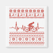 Frohe Weihnachtspulli auf dem Fahrrad Magnet (Vorne)