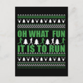 Frohe Weihnachtspullover Laufstrecke Postkarte (Vorderseite)