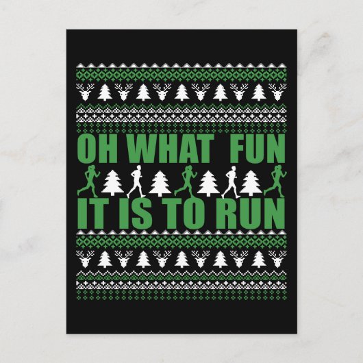Frohe Weihnachtspullover Laufstrecke Postkarte (Vorderseite)