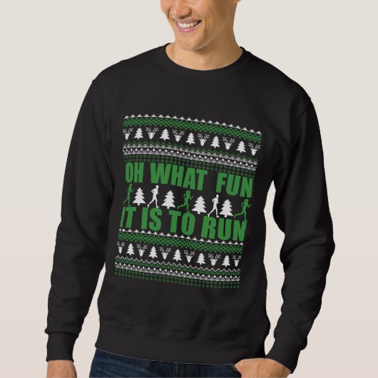 Frohe Weihnachtspullover Laufstrecke Sweatshirt (Vorderseite)